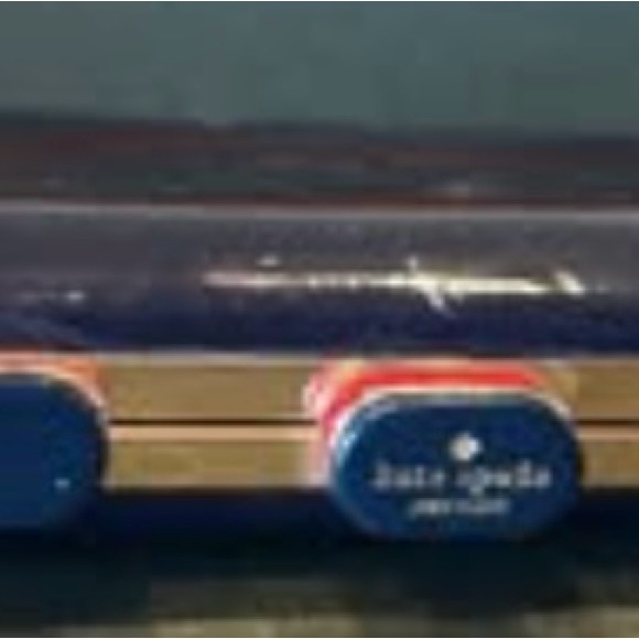 Kate Spade “cruise ship” Navy Blue Clutch with Red Accents-NWT - Picture 4 of 6